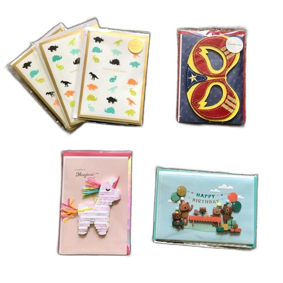 Hallmark Bundle of 6 Kids Children’s Birthday Cards NWT - Picture 1 of 8